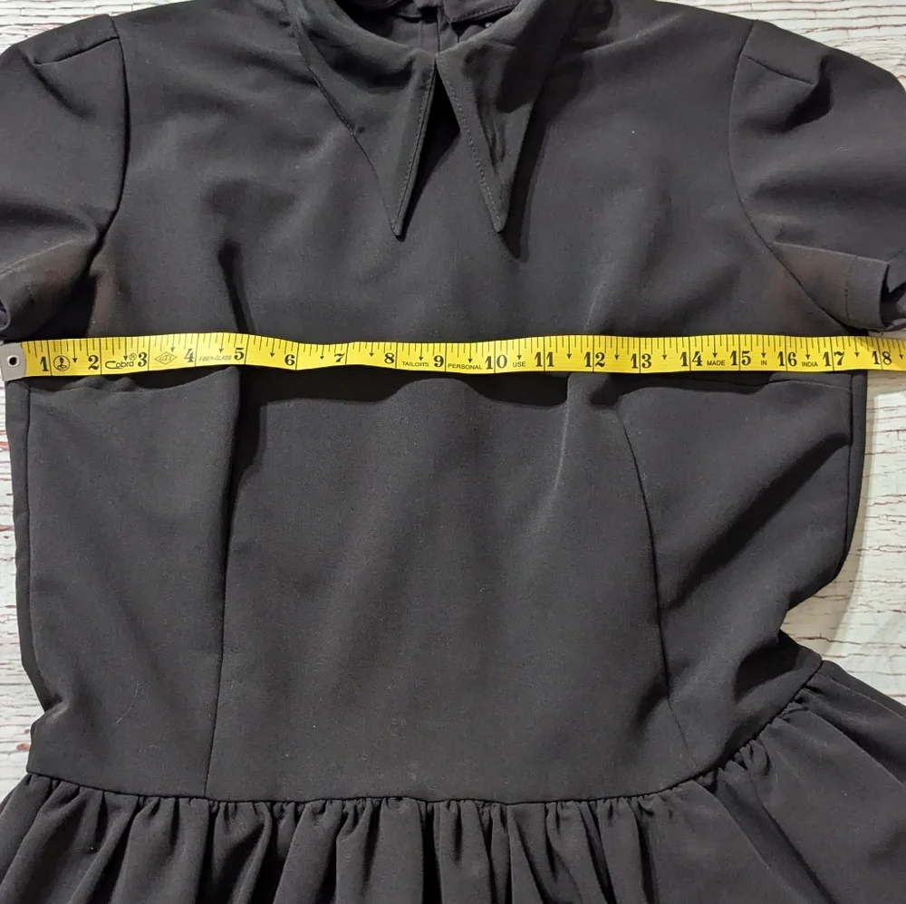 Deandri Removable Collar Black Dress Large READ - Picture 6 of 9